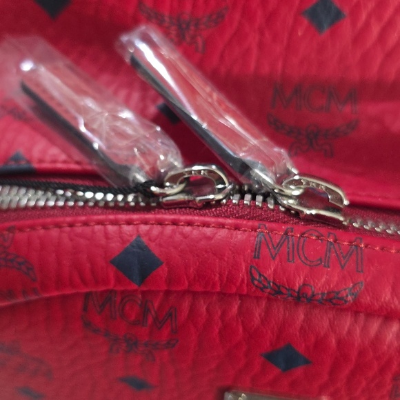 AUTHENTIC Candy Red MCM Backpack!  Brand New! main image 8